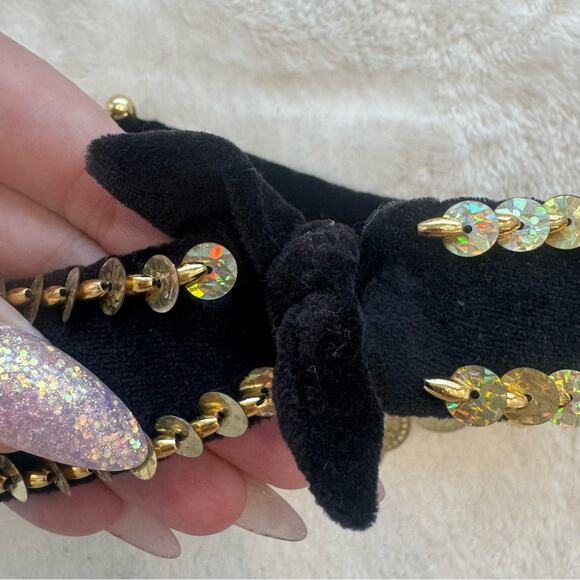 HANDMADE 5PC Embellished Belly Dancer Costume Black and Gold Green - Picture 13 of 16